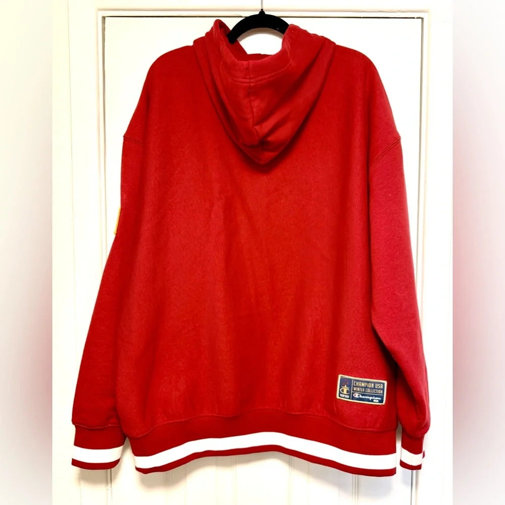 Champion Red USA Men's Hoodie - Picture 11 of 11